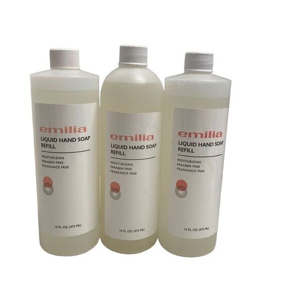 EMILIA Liquid Hand Soap Refill 3-16 Oz Bottles - Picture 2 of 6